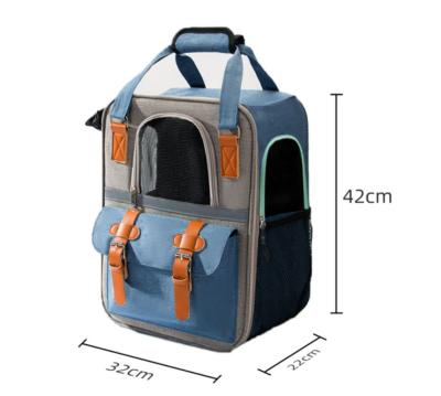 China Outdoor Breathable Pet Travel Pack Canvas High Capacity Backpack Cat Dog Carry Cover Bag for sale