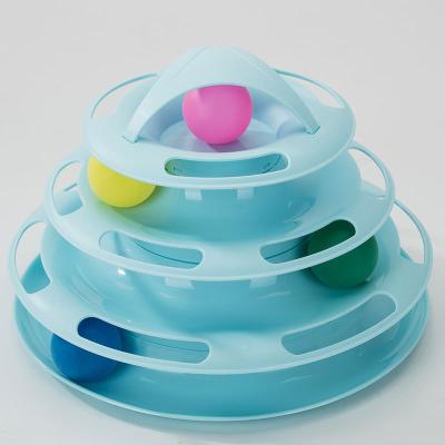 China Viable Hot Selling 4-Layer Turntable Interactive Pet Cat Toy Cat Turntable Pet Supplies for sale