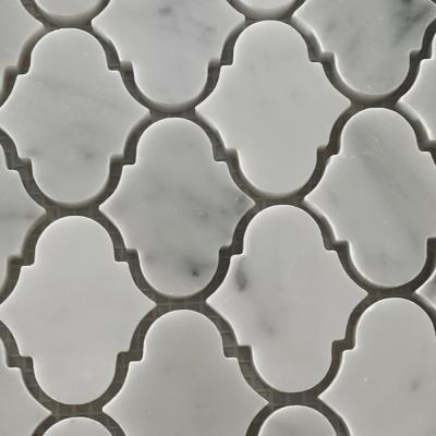 China Sale Price Natural Stone Waterjet Parquet Tiles Arabesque Mosaic Slab For Project for sale