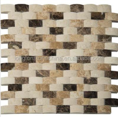 China Parquet Thickness 8 Mm Gold Select Stone Mosaic Slabs For Wall And Swimming Pool for sale