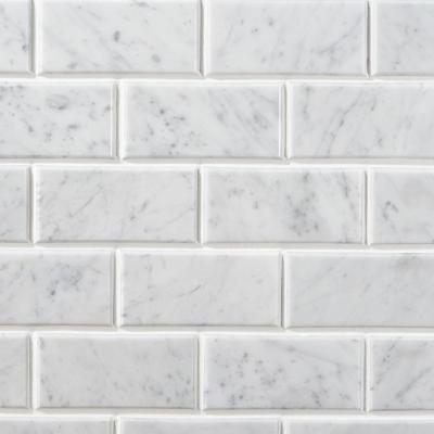 China Minimalist Carrara White Carrara Hewn Mosaic Tile Shower Room Marble Polished Wall Brick Kitchen Backsplash Tile Mosaic 2x4 for sale