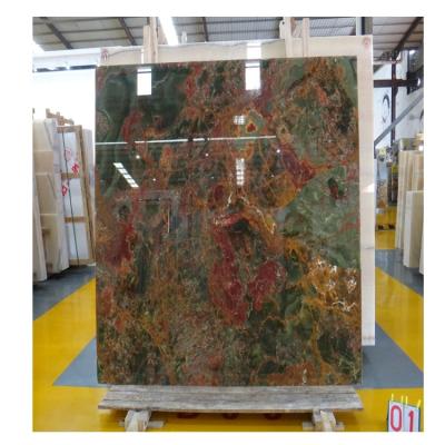 China High Quality Modern Green Marble Slab Custom Made Onyx Stone Onyx Wall Tile for sale