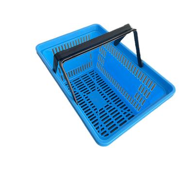 China High Quality Convenient Portable Shopping Carrying Plastic Frame Basket Plastic Blue PP Plastic Made In China for sale