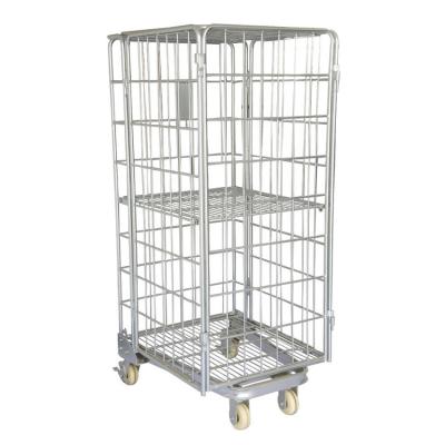 China Factory Transport Metal Cage Storage Container Trolley Steel Multifunction Trolley for sale