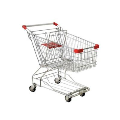 China Heavy Duty Supermarket Equipment With Seat Asian Style Metal Shopping Trolley for sale