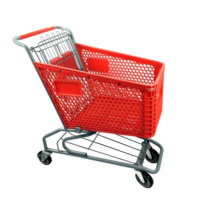 China High Quality PP Plastic Supermarket Shopping Basket Trolley Trolley for sale