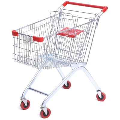 China Property Factory Direct Sales Supermarket Shopping Trolley Large Capacity Supermarket Shopping Trolley Trolley Steel Trolley for sale