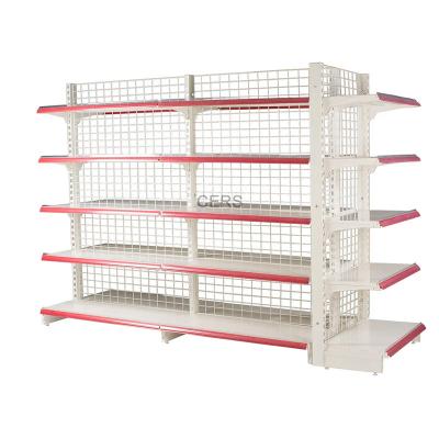 China Chinese Supplier Double-Sided Grocery Shelf Supermarket Shelf Supermarket Gondola Shelf For Sale for sale