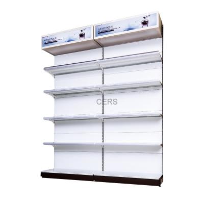 China Popular Double Sided Euro Duty 4 Shelf Gondola Large Double Side Shelving for sale