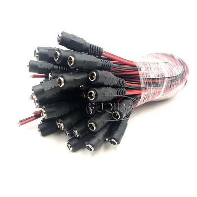 China DC 12V CCTV Power Cord Insurance Core High Quality Copper DC Plug 5521 Female Main Line Cable for sale