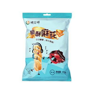 China Dim Sum Paste Twist Stick Gluten Free Fried Special Roe Fried Crab Paste Fried Chinese Supplied Twist Stick Gluten Snacks DFX Crab Paste Twist for sale