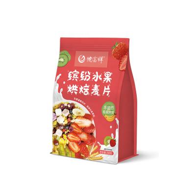 China Natural Healthy Fast Food Organic Bulk Oatmeal Instant Flavored Waterless Foam Oatmeal Food 350g Colorful Fruit Baked Cereals for sale