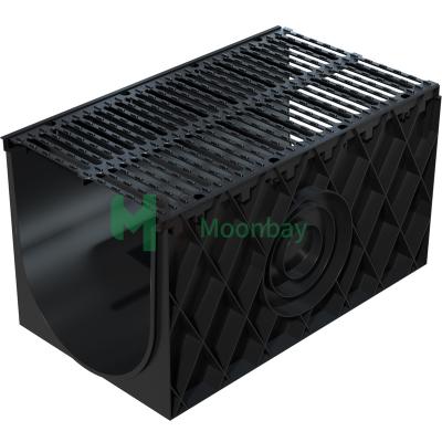 China Modern High Strength Plastic Trench Drain Channel And Cover For Walkway for sale