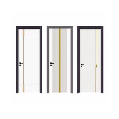 China Interior waterproof bedroom wood vintage door style pvc laminated, composite soild wood door for sale