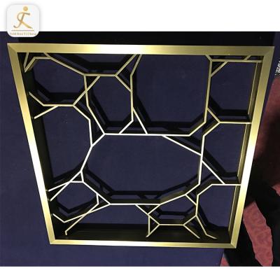 China Art Oriental Screens Room Dividers Durable Stainless Steel Metal Small Decorative Modular Folding Room Dividers for sale