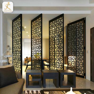 China Bargain Durable Stainless Folding Divider Gold Room Divider Living Room Partition for sale