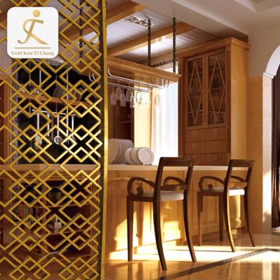 China Durable Metal Room Panel Cut Partition Interior Decoration Screen Living Room Restaurant Metal Partition Wall for sale