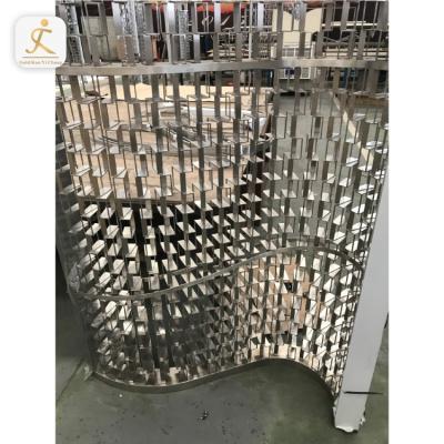 China Durable Partition For Auditorium Room Divider Stainless Steel Partition Restaurant Room Divider Triple Decorative Room Screens for sale