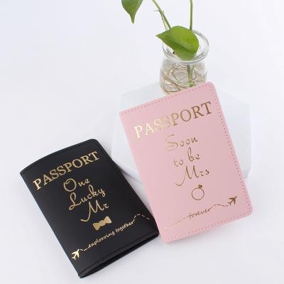 China New Wholesale Couple Eco-friendly Family Friendly PU Travel Passport Card Holder Custom Leather Cover for sale