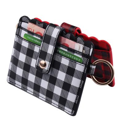 China Fashion Eco-friendly Hot Grid Name Bus ID Credit Card Holder Waterproof Custom Wallet for sale