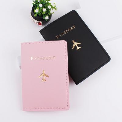 China Wholesale Fashion Simple Flat New Designer Custom PU Travel Passport Holder Leather Cover for sale