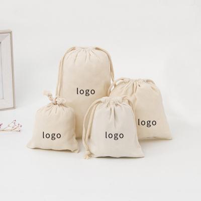 China Eco Friendly Custom Logo Pouch Wholesale Double String Cotton Canvas Drawstring Tote Organic Bag Pouch for sale