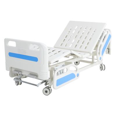 China 2 Large 2 Functions Hospital Bed ICU Running Crank Manual Hospital Bed for sale