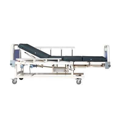 China 2 Functions Support Knee Rest 2019 High Quality Medical Furniture 2 Crank Manual Multifunctional Hospital Bed With Toilet for sale