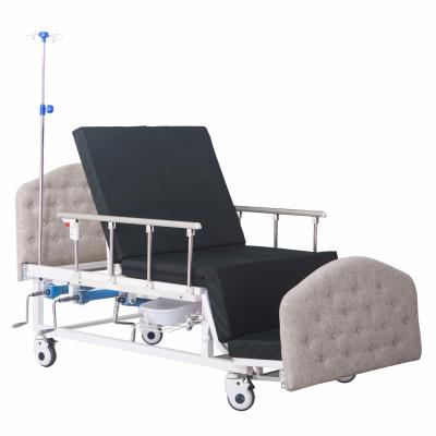 China Hospital Bed Manufacturer Supply Five Hill ROM Function Fold Home Care Bed Electric Hospital Bed for sale