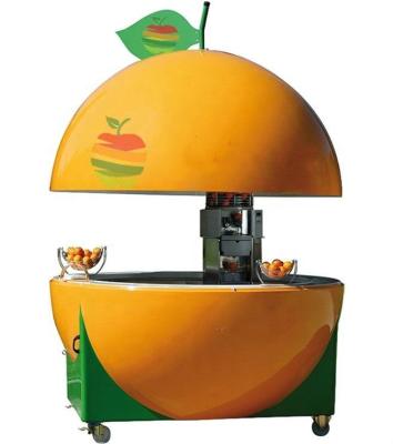 China Creative Water Proof Fruit Kiosk Kiosk Stands Orange Shape Juice Bar Fruit Kiosk Ice Cream Food Trailer for sale