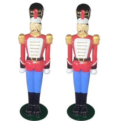 China Water Proof/Large Outdoor Christmas Toy Soldier Fiberglass Nutcracker Soldier Sculpture Anti Corrosion Wholesale for sale