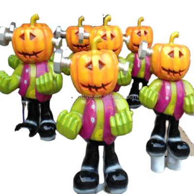 China Water Proof Large Simulation Pumpkin Decoration Fiberglass Reinforced Plastic Sculpture Christmas Yard Decoration for sale