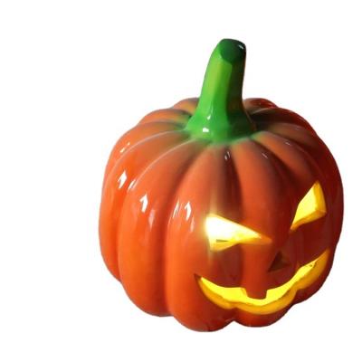 China Water Proof Orange Giant Fiberglass Halloween Pumpkin For Halloween Decoration Holiday Decoration for sale