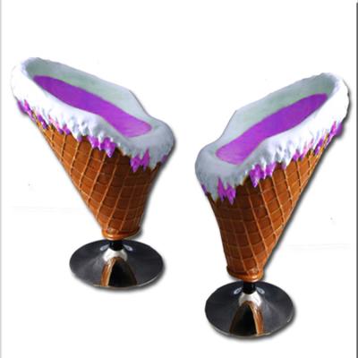 China Water Proof Ice Cream Furniture Decoration Living Room Shop Cone Chair and Table Set for sale