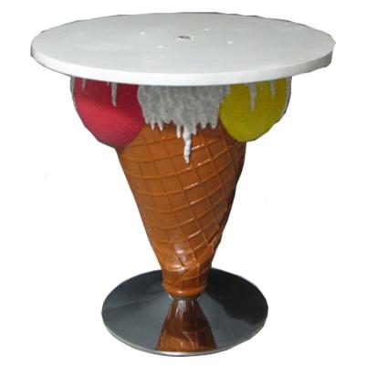 China Water Proof Ice Cream Shop Cone Furniture Decoration Table and Chair Set for sale