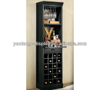 China Wooden Wooden Racks, Wine Shelf, Corner Wine Cabinet Rack Tower with Hardwood and Mahogany Veneer for sale