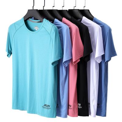 China Anti-Wrinkle Mens Clothing Designers Sport Shirts Short Sleeve Casual Workout Gym Quick Dry T-Shirts Running Active Wear Shirt for sale