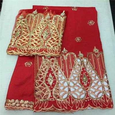 China Good Factory Price Viable Guangzhou Red Color Party Lace African Georges Fabric Styles Use For Lady Party for sale