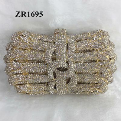 China ZR1695 New Design Rhinestone Crystal Bag Gift ZR1695 Crystal Clutch Girl Party Bags for sale