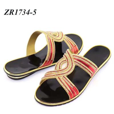 China Flat shoes high quality fast shipping the latest fashion african red italian design low heel flat shoe for evening party for sale