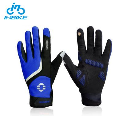 China INBIKE Breathable Factory Price Sports Full Touch Windproof Warm Custom Finger Screen Winter Cycling Gloves for sale