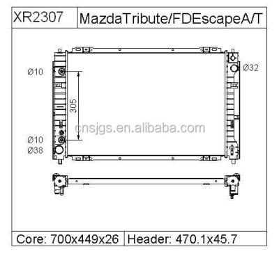 China FOR FORD ESCAPE 01~08 RADIATOR FOR FORD ESCAPE 01~08 OE:YL8Z8005LB DPI 2307 for sale