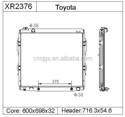 China High quality forToyota Sequoia 01-04 Radiator forToyota Redwood 01-04 OE. 16400-0F030 DPI. 2376 for sale