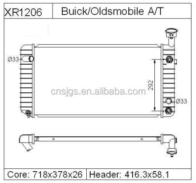 China For Buick Regal 91~93 Radiator For Buick Regal 91~93 dpi: 1206 oe: 52455459 for sale