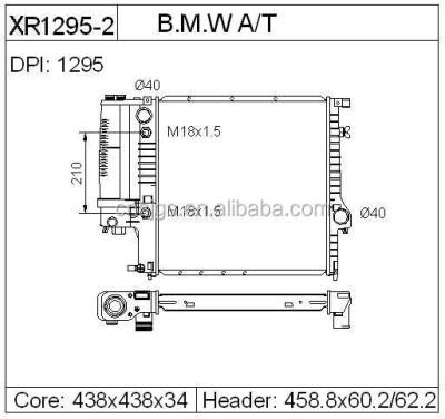 China forBMW 318 SERIES Radiator forBMW 318 SERIES 91~99 dpi: 1295 oe: 17111719264 for sale