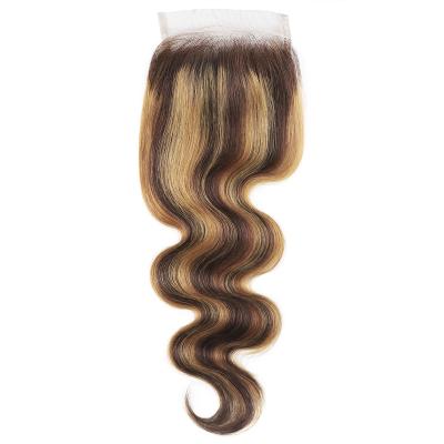 China P4 27 Ombre Hair Extension Handmade Weft Body Wave With Frontal Brazilian Raw Unprocessed Human Virgin Hair Weave Closure And Headband for sale