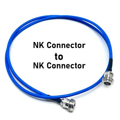 China NK-Konnektor zu NK-Konnektor Blaues Koaxial-HF-Kabel aus Kupfer Hochtemperatur Hochfrequenzkommunikation männliches Signal zu verkaufen