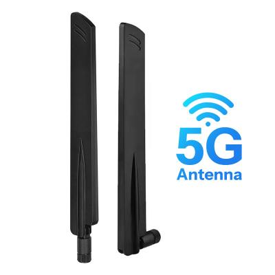 China High-gain 12dbi 5g antenna sma Bendable 600-6000Mhz transmit stable signals Omni 5G Antenna for Wireless Mobile Router for sale