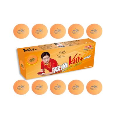 China Best Selling Double Stitched Fish Ball One Star Ping Pong Balls Orange , V40+ ABS Table Tennis Balls With Seam for sale