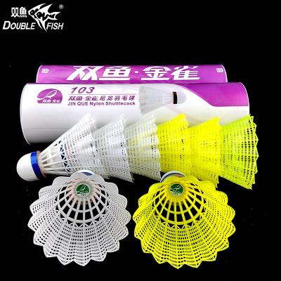 China Factory direct stable and durable best prices yellow white badminton durable nylon shuttlecocks for sale